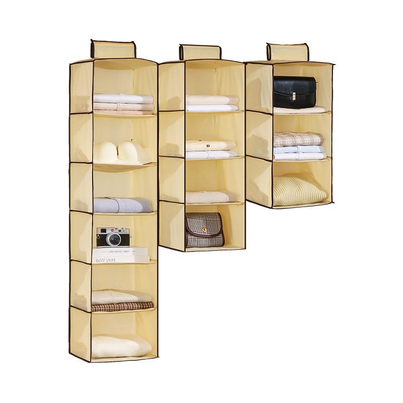 Bolsa de almacenamiento colgante plegable de múltiples capas para armarios y dormitorios