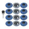 12Pcs 2"" Curved Flap Disc Grit#40-120 Roll Lock Quick Change Sanding Discs 1/4"" Holder for Die Grinder Metal Wood Rust Removal