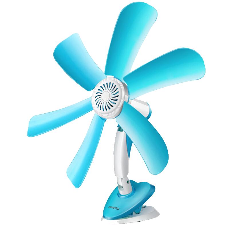 HANASS Quiet 6-Blade Multi-Function Clip-On Desk Fan CN plug (adapter included)