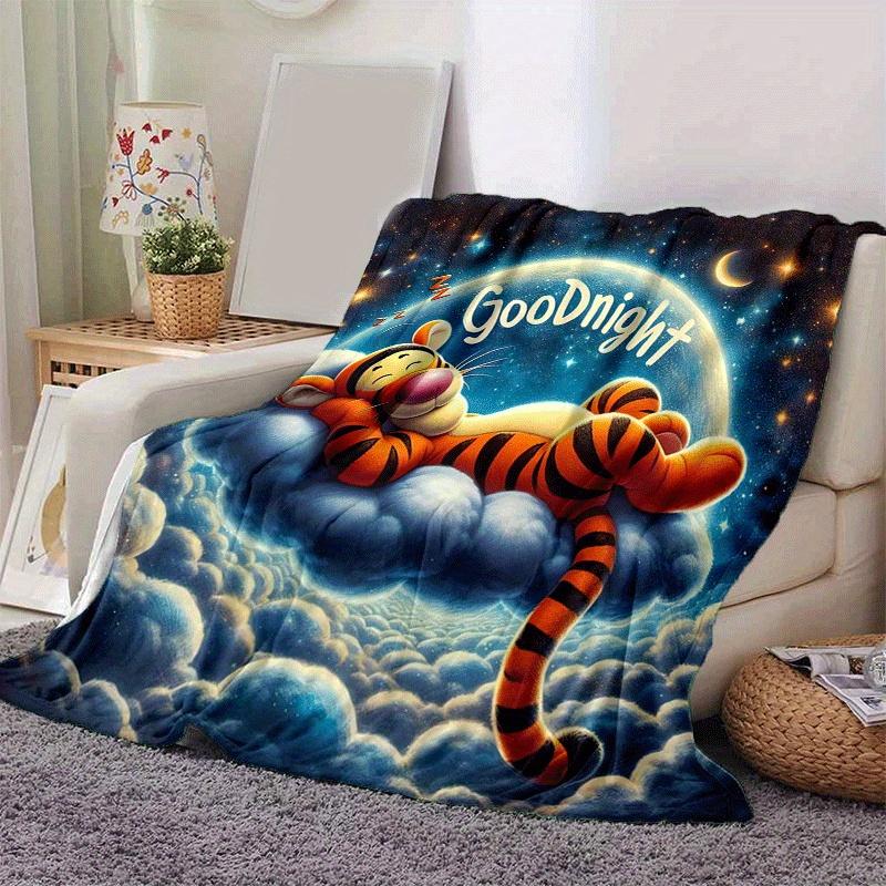 1pc Winnie The Pooh Printing Blanket - Soft, All-Season Throw for Living Room, Bedroom,Personalized Gift with Adorable Cartoon Design