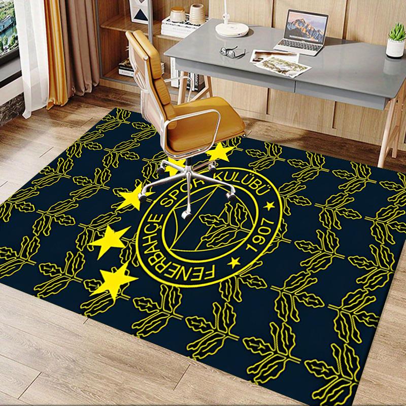 1pc Fenerbah?e Sports Club,Emblem,Pattern Office Carpet Soft Polyester Entrance Carpet Washable Non