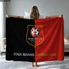 Stade Rennais FC Print Flannel Blanket High Quality Warm Comfortable Cover for All Seasons Perfect for Gifts Home Decor