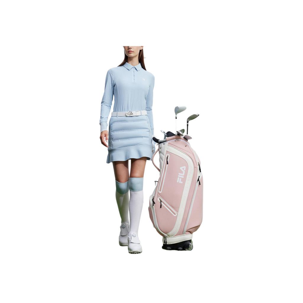 Fila Golf Series Logo Solid High-Waisted Golf Sports Skirt Women Skirts Sky-Blue A11W345303F-LB