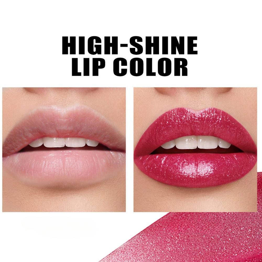 Pearlescent Lipstick,Silky Fine Glitter Lipstick Non-stick Cup Long-lasting Moisturizing Lipstick Non-fading Glitter Lipstick 10 Colors