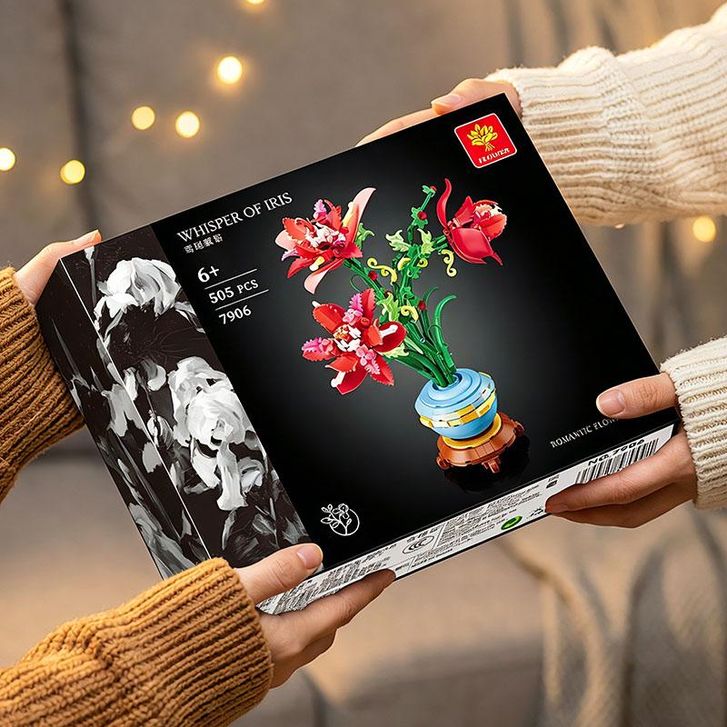 MOC Bricks Toys Model Assembly Educational 2026 New 505 Pcs Bouquet Building Block Adults Kid Flowers Set Desktop Ornament Gifts