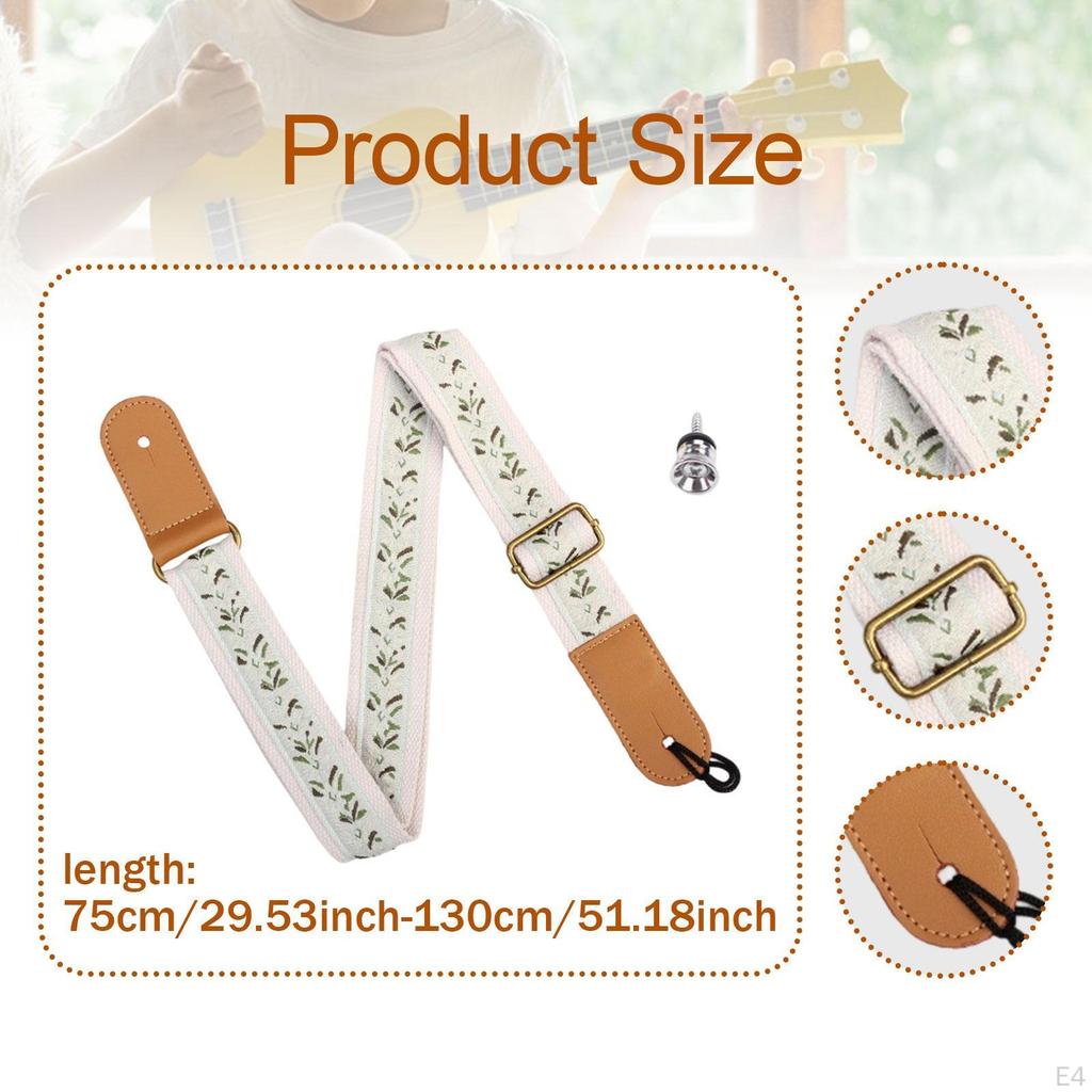 Adjustable Length Strap for Ukulele Instruments Including Soprano and Baritone