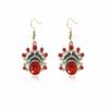 Retro Chinese Opera Tassel Earrings For Women Alloy And Gemstone Design