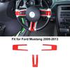 Red Steering Wheel Trim  Decoration Interior for Ford Mustang 09-13 Accessories