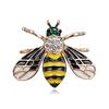Exquisite Women Men Little Bee Fashion Crystal Brooch Decoration Rhinestone Insect Series Enamel Brooches Pins Accessories