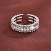 Elegant Adjustable Zirconia Copper Ring for Men and Women