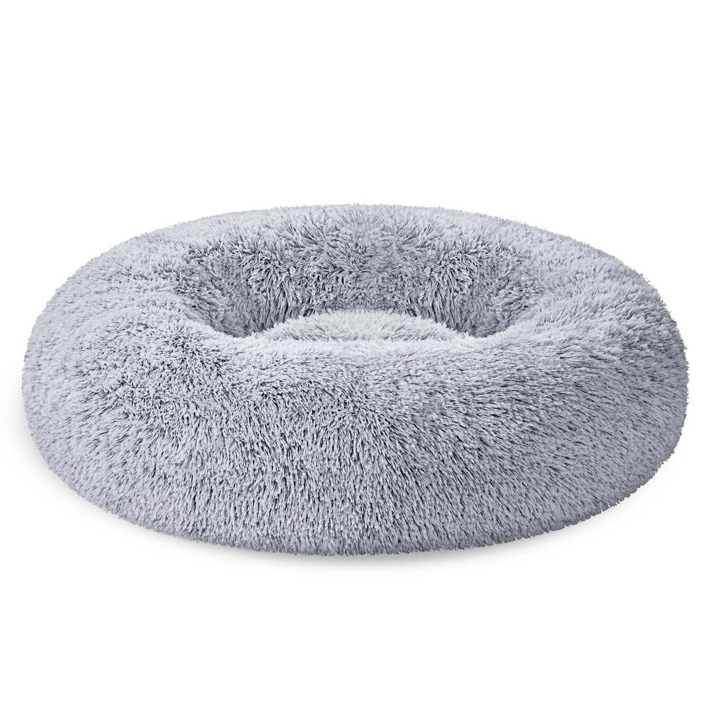 FEANDREA Washable Dog Fluffy and with Cute Donut Beautiful Design for Small to Medium Cold Weather 70x70x20cm Bed, Warm, Non-Slip Cushion, Shape,