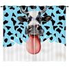Curtain Cartoon Animal Love Cow Digital Printing Blackout Curtain Punching