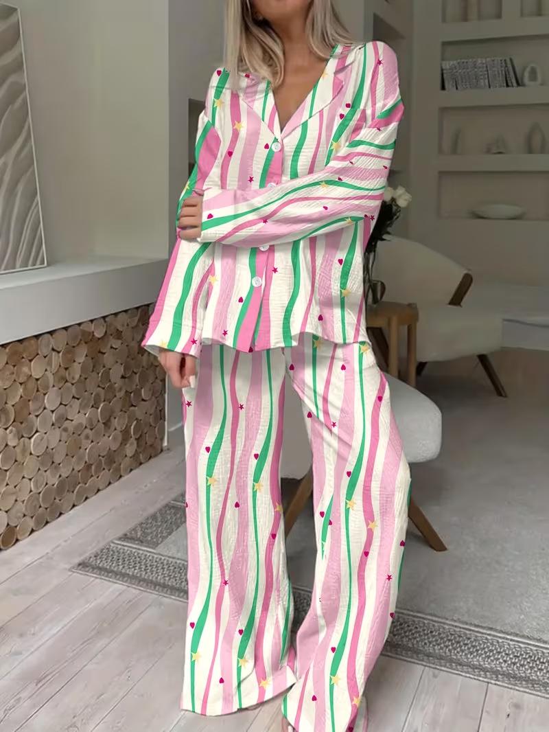 

Valentine s 3D Print Pajamas Set for Women - European & American Style XL