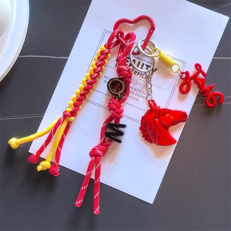 Year of the Horse Unicorn Keychain: Cute Pony Pendant Exquisite Figurine for Backpack