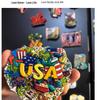 3D City Travel Souvenir Magnets: European and Global Regions