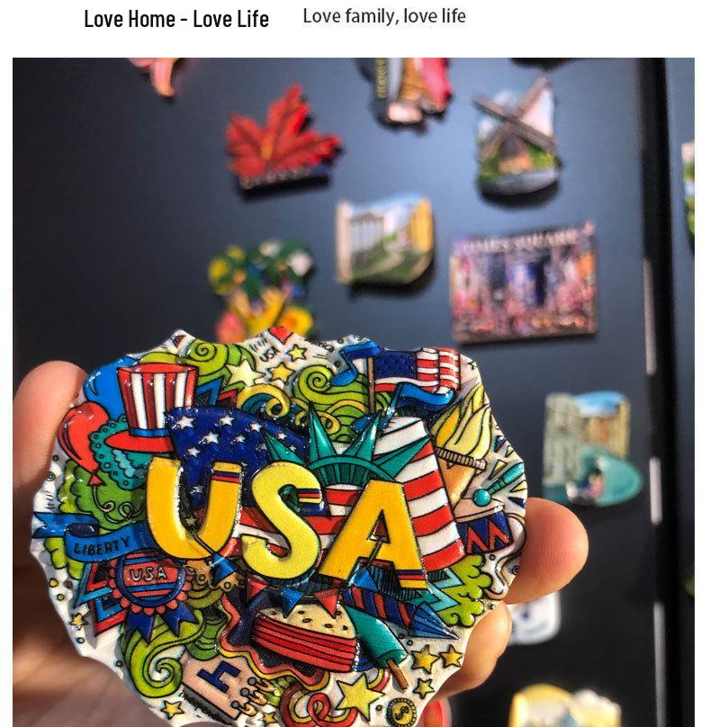 3D City Travel Souvenir Magnets: European and Global Regions