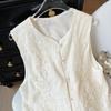 6609 Vest Women's Summer Thin High-end Sleeveless Vest Vest Vest Bead Embroidery