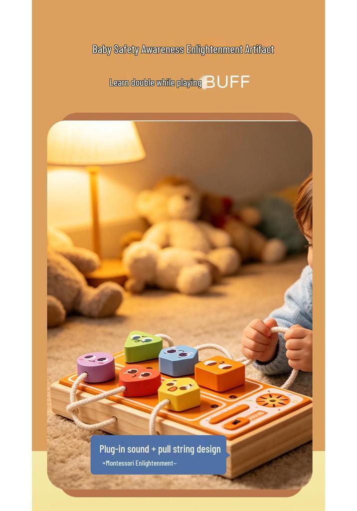 Montessori Early Learning Busy Board: Multi-Function Switch & Socket Toy