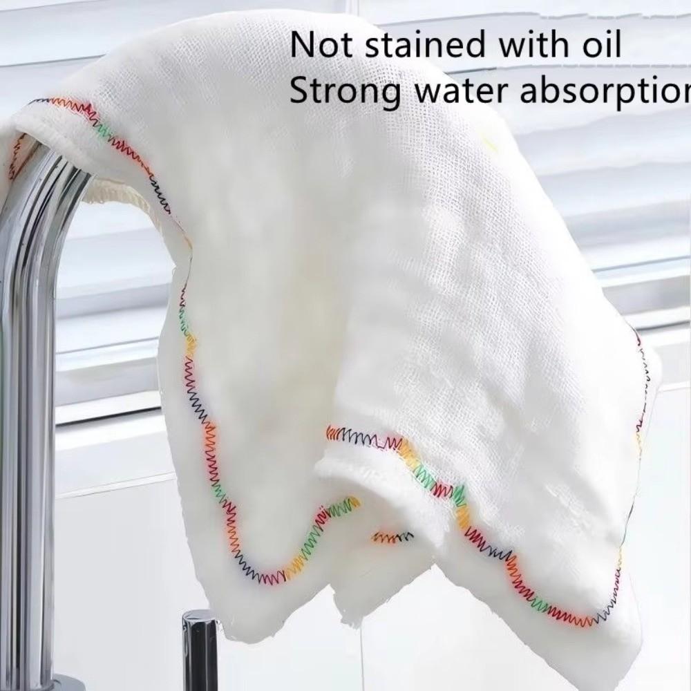 New Super Absorbent Kitchen Dishcloth Cotton Yarn Rainbow Layered Cleaning Towels Non-oil Kitchen Gadgets Household