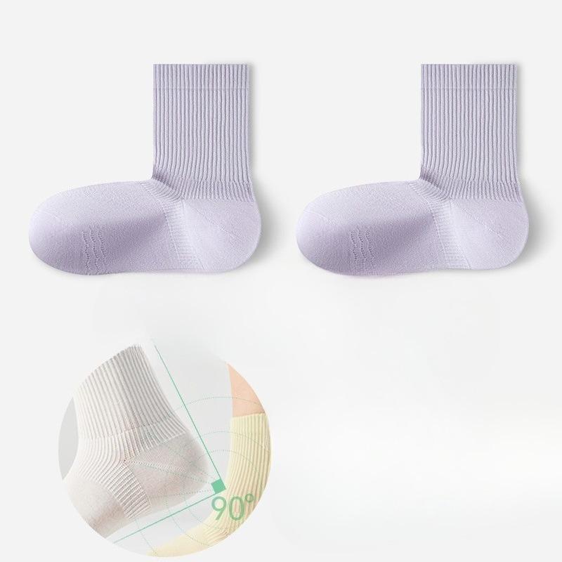Female Summer Thin Cotton Breathable Antiseptic Antibacterial Boneless Tube Socks