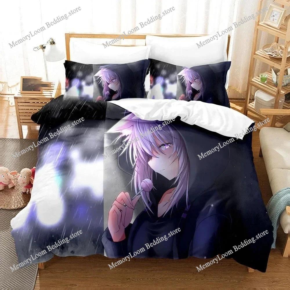 3D Print Premium Nekomata Okayu Bedding Set Duvet Cover Quilt Cover Pillowcase Soft Comforter King/Queen Size Boys Adult Bed Set