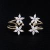 Exquisite S925 Sterling Silver Star & Moon Cubic Zirconia Stud Earrings with High-Quality Finish