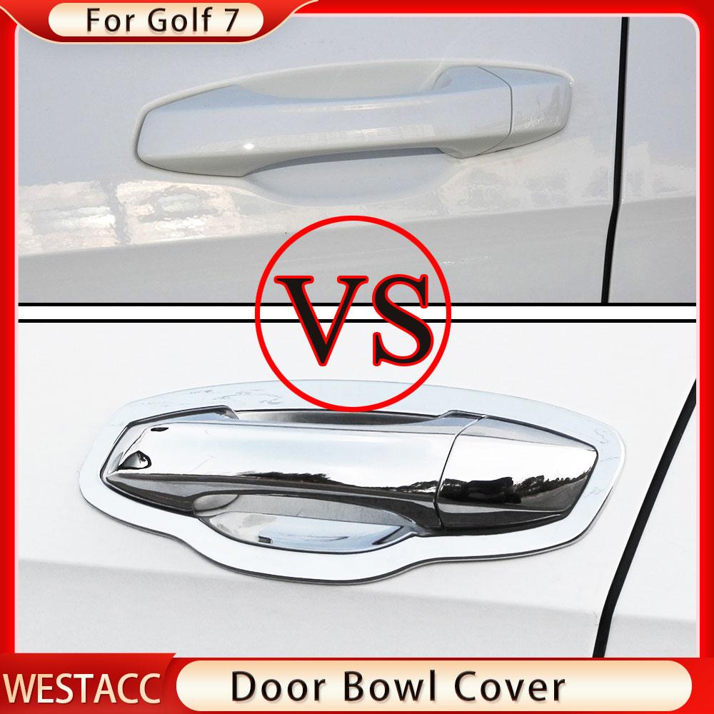 Auto Türgriff Abdeckung Tür Schüssel Abdeckung Aufkleber Trim für Volkswagen VW Golf 7 VII MK7 GTI R GTE GTD MK7.5 2012-