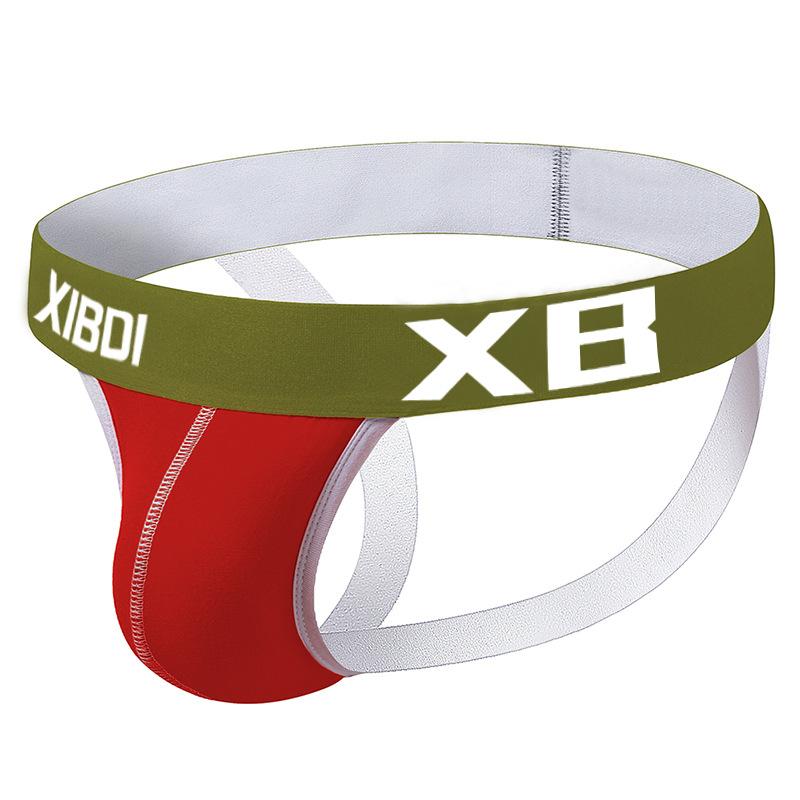 Men's Pure Cotton Underwear Breathable Fun Thong Youth Men's Sexy Letter Personality Thong