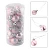 24 STÜCKE Weihnachten für Rosa Kugel Ornamente Baumschmuck für Feiertag Hochzeitsparty