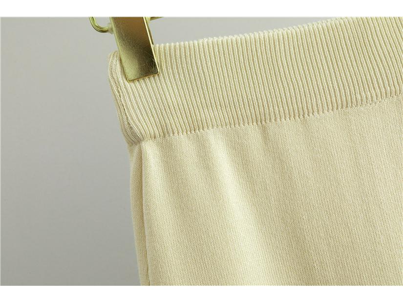 Women's Polo Collar Zipper Cardigan & Knit Skirt Two-Piece Set - Spring/Autumn Fashion.
