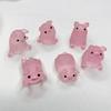 Colorful Luminous Pig Phone Case with DIY 3D Resin Ornament