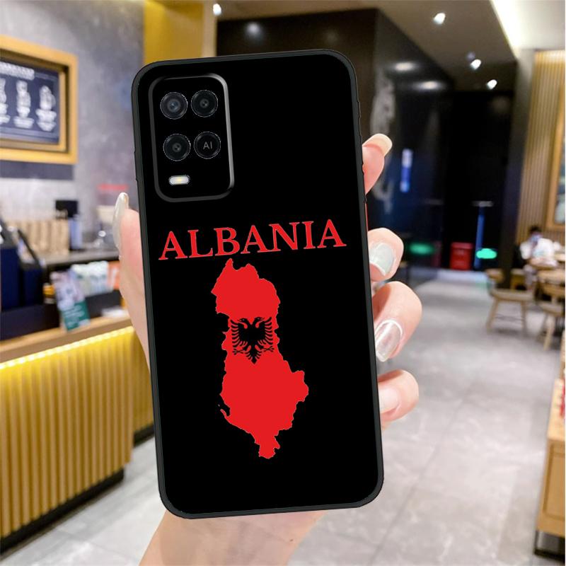 Albanian Flag Case For Oppo A96 A76 A16 A17 A18 A60 A80 A40 A38 A58 A78 A98 A94 A74 A54 A15 A57 A77 A5 Pro