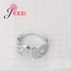 New Style Rhinestone 925 Sterling Silver Color Color Finger Rings Best Birthday Party Gifts For Friends Women Engagement Jewelry