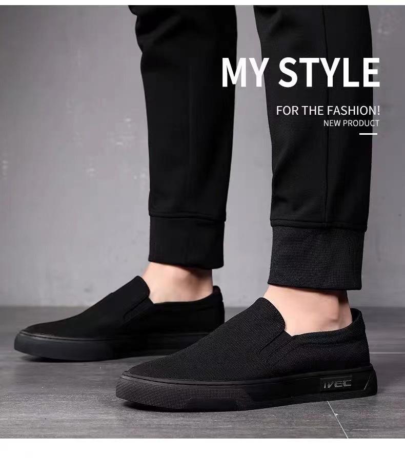 Men's shoes old Beijing canvas shoes men's summer breathable casual work shoes one pedal men's shoes men