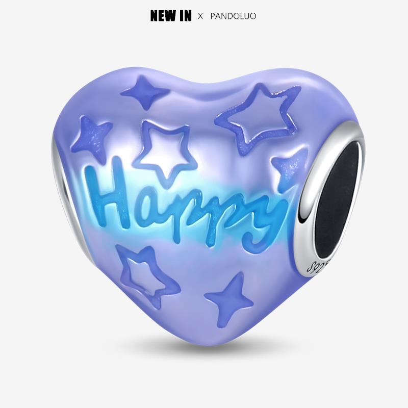 New In Heart Shaped Pattern Charm Beads Fits Pandach Original Bracelet Women Copper Pendant Bead Jewelry Gift