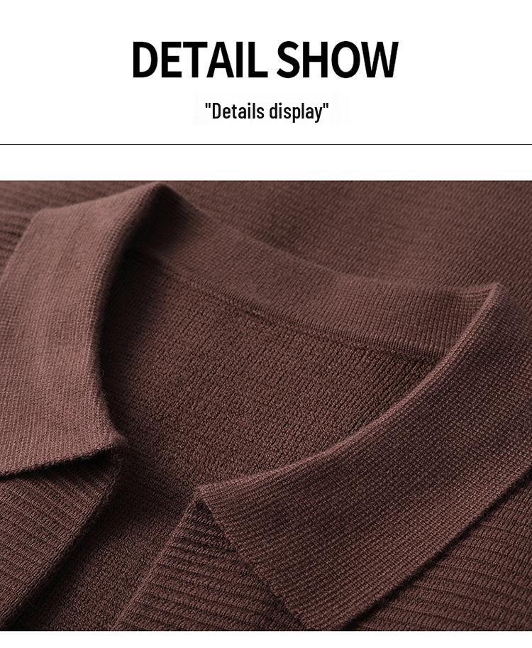 Men's Korean Style Slim Fit Knit Lapel Cardigan Sweater - Spring & Autumn Casual Trendy Jacket