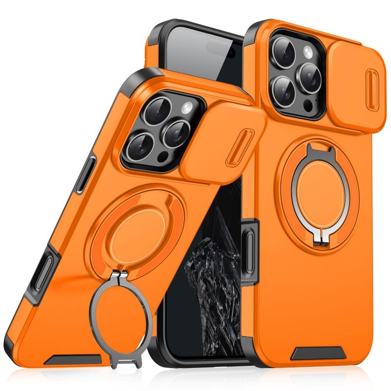 For iPhone 16 15 14 13 12 11 Pro Max Plus Magnetic Finger Ring Holder Military Protective Case