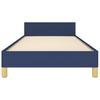 Bed Frame with Headboard without Mattress Blue 80x200 cm Fabric