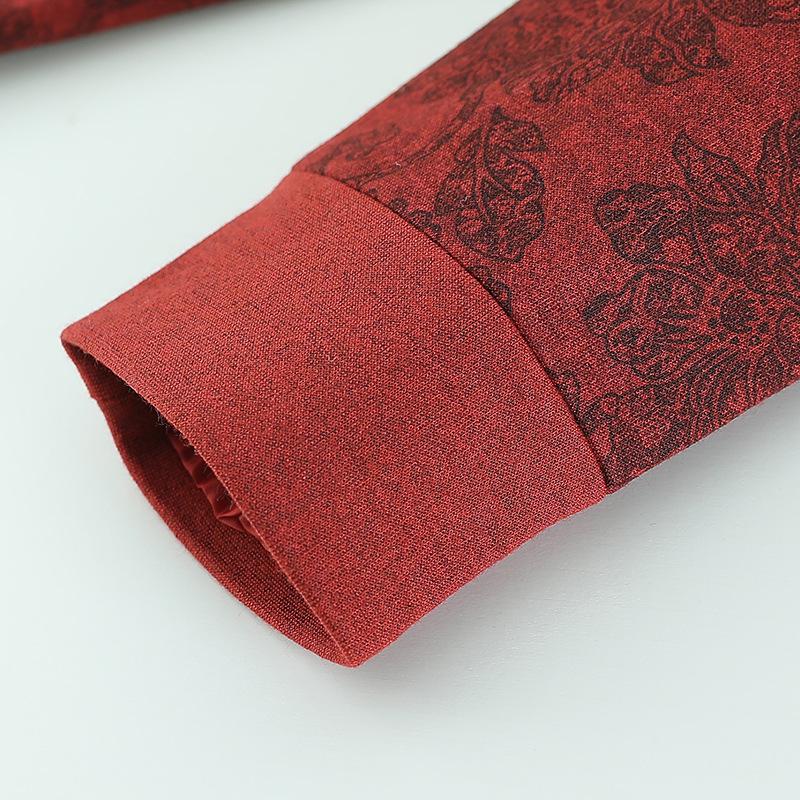 Chinese Style Spring/Autumn Lapel Jacket for Middle-Aged Women (Sizes 60-70)