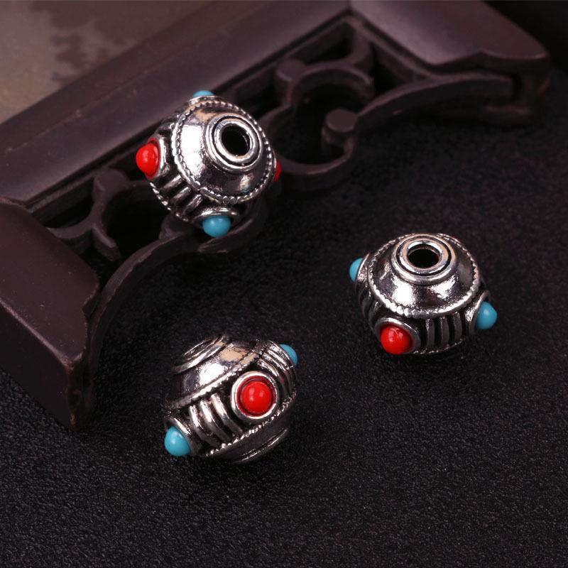 

Тибетское серебро Двухцветные разделительные бусины - Античное золото Меандр, Облако DIY Аксессуары для изготовления ювелирных изделий ручной работы. No Specification