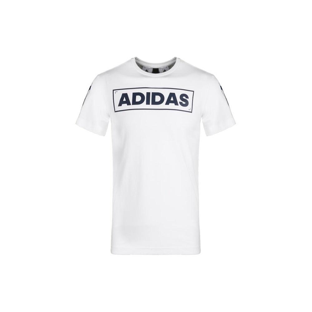 adidas Adi 360 logo Printing Sports Round Neck Short Sleeve White Men s CV4537 XXL
