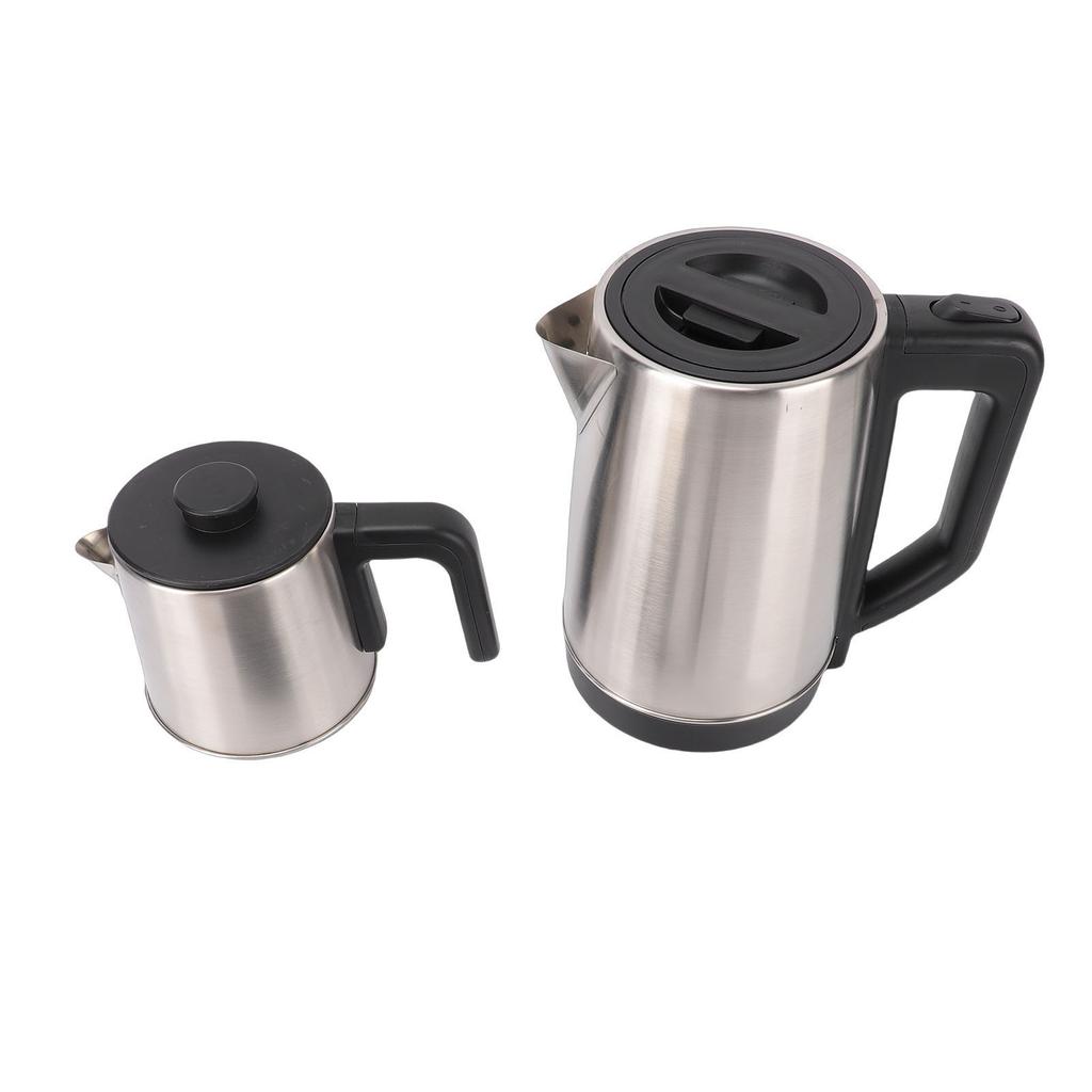 Electric Turkish Tea Maker Cooker Stainless Steel Double Pot Kettle Infuser Keep Warm Function
