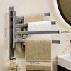 Suport pentru prosoape Baie Montat pe perete Spațiu rotativ 360 Cârlige pentru raft rotativ din aluminiu Suport pentru prosoape