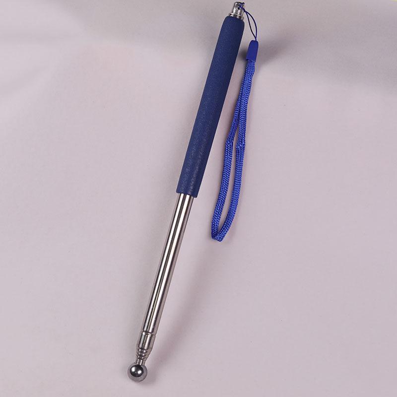 1 Meter Retractable Tour Guide Flagpole with Lanyard - Stainless Steel, Non-Slip Teaching Pointer, New Model, Free Shipping