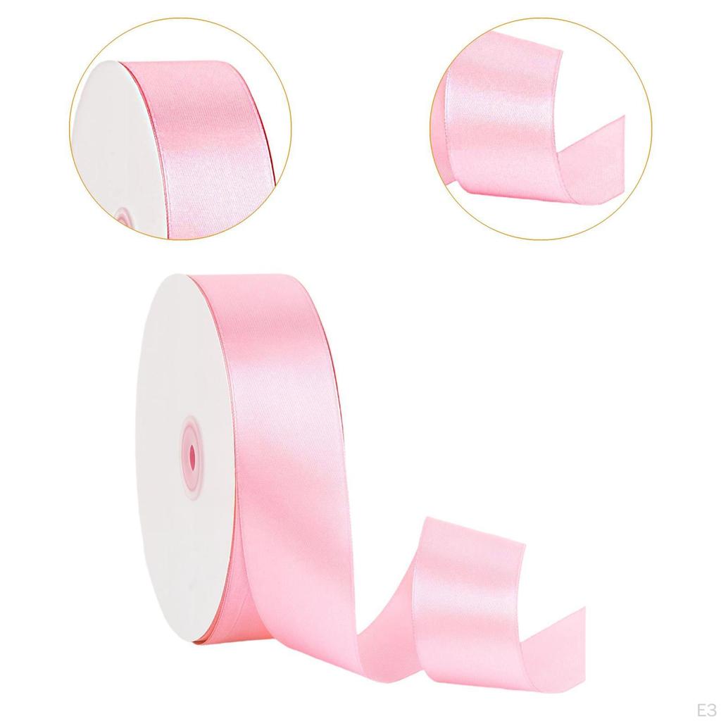 Solid Ribbons Roll 100Yards Wide Satin Ribbon for Floral Bouquet Hair Bows Making Valentine's Day