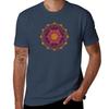 Flower of Life Golden Lace Unisexdala TShirt Urban Style Casual Short Sleeve Top