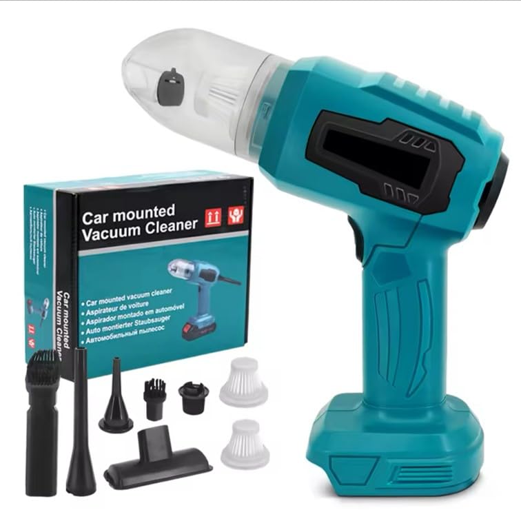 Ny Modell Støvsuger Makita Kraftig Luft Oppladbar Håndholdt Støvsuger for Bil Bil Bilvask Tilbehør Ikke Rengjøringsmiddel, Kompatibel, 18V, Støvsuger, Blåser, Trådløs,