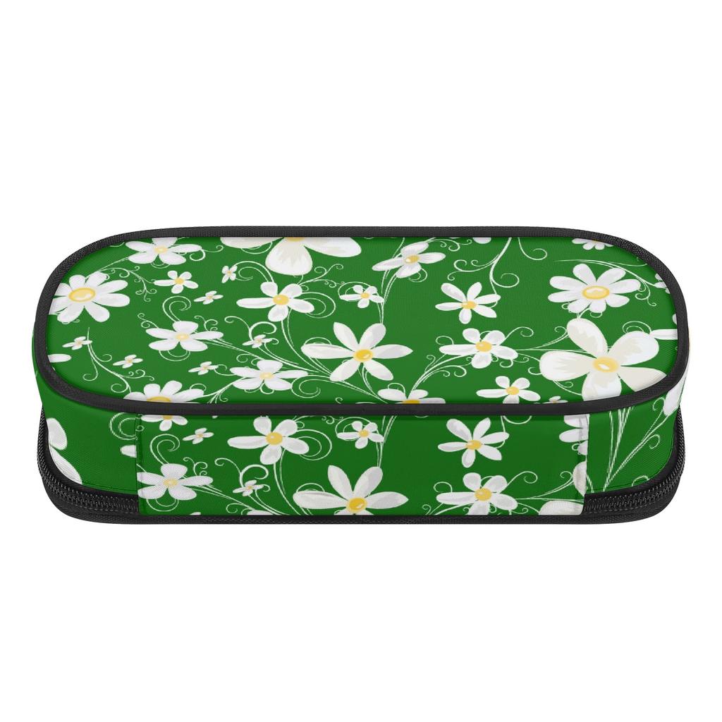 Pencil Pouch Secure Zipper Roomy Interior 300D Polyester with Mesh Pocket Removable Divider and Pen Slots for School and Study