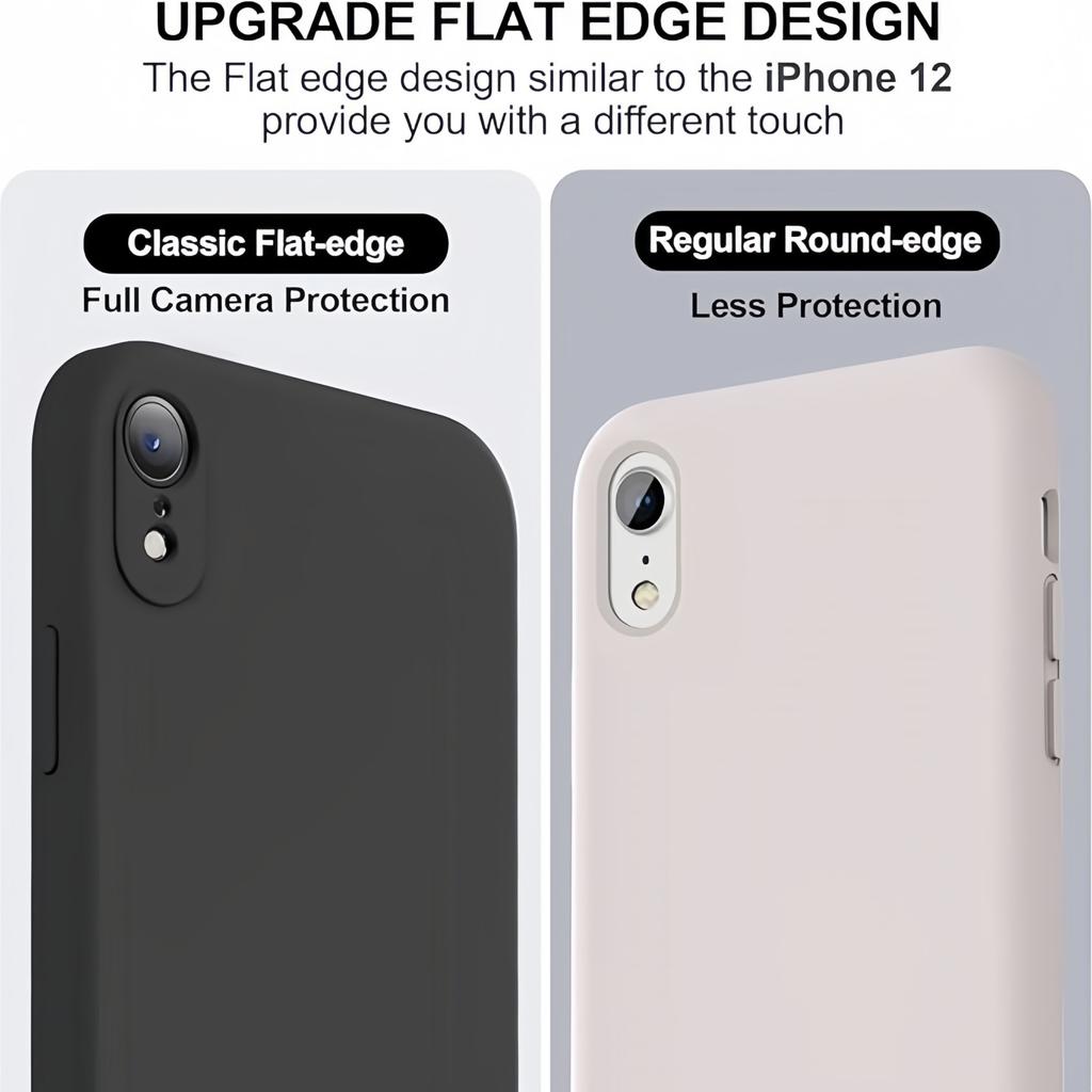 Moderne Einfarbige Stoßfeste Schutzhülle aus flüssigem Silikon für iPhone XR