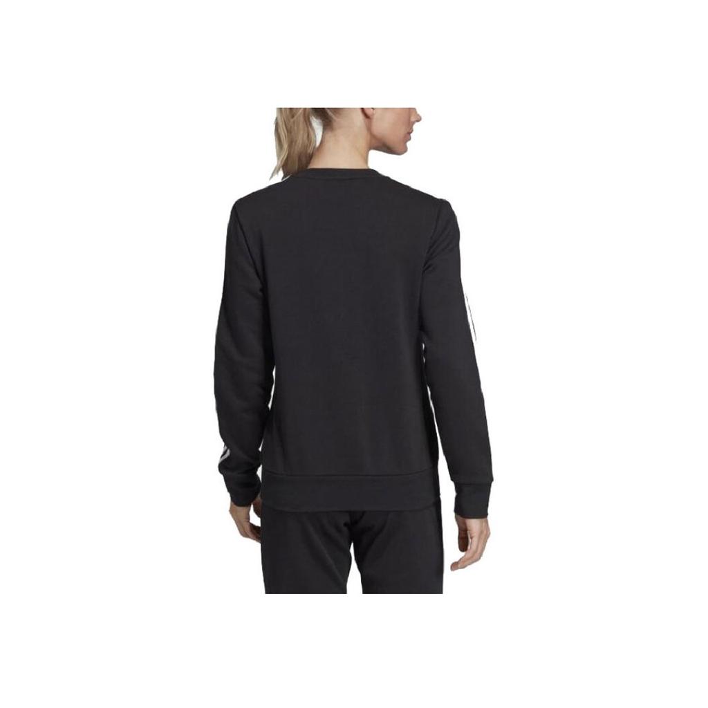 Adidas Klassisches Streifen-Logo Sport-Rundhals-Sweatshirt Damen Sweatshirt Schwarz DT5072
